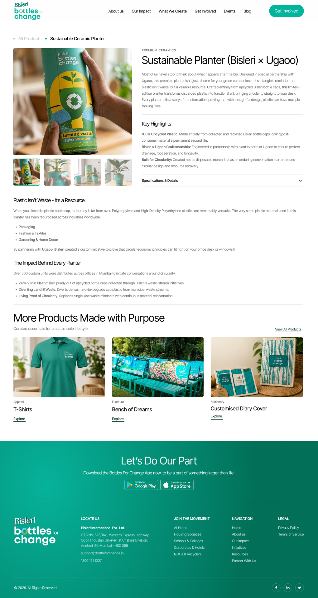 Product detail screen design